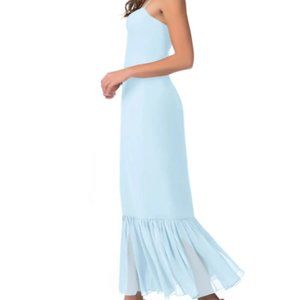 Azazie Justina Bridesmaid Dress in Sky Blue, Size: A10